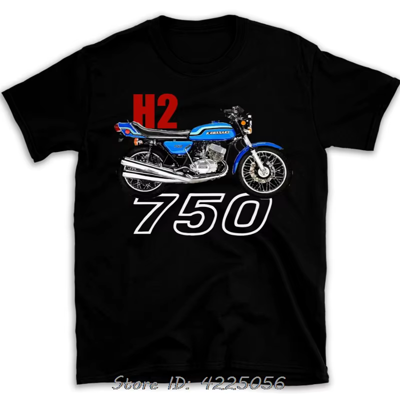 T-shirt graphique mode T-shirt nouveau H2 750 moto T-shirt inspiré par classique Kawa T-shirt couver
