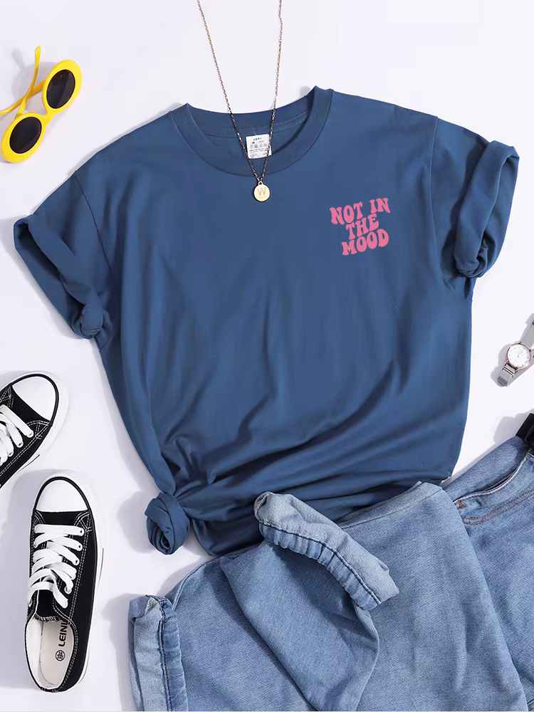 T-shirt à manches courtes pour femme, haut à la mode, décontracté, doux, de rue, avec Design de Nich