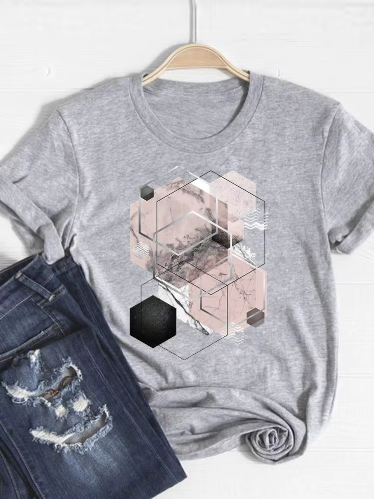 T-shirt imprimé abeille tendance, mignon, style années 90, à manches courtes, haut d'été, vêtements 