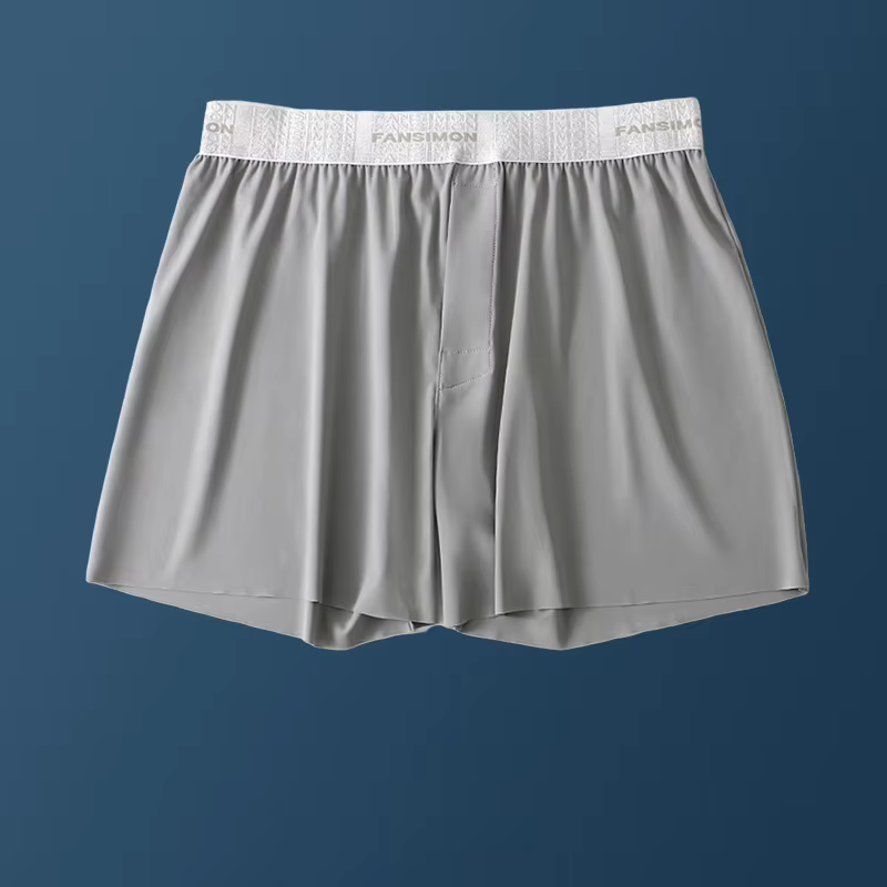 Boxer d'été mi-hauteur pour homme, sous-vêtement respirant à la maison