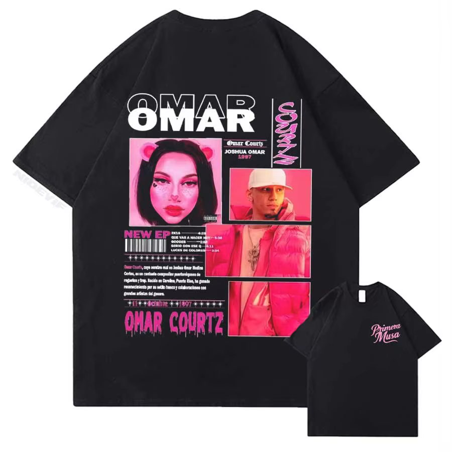Rappeur Omar Courtz Primera Musa 2025 T-Shirt graphique pour hommes femmes Hiphop Streetwear hauts s