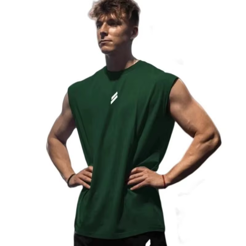 Nouveau débardeur de sport d'été pour hommes, respirant, ample, en maille, sans manches, séchage rap