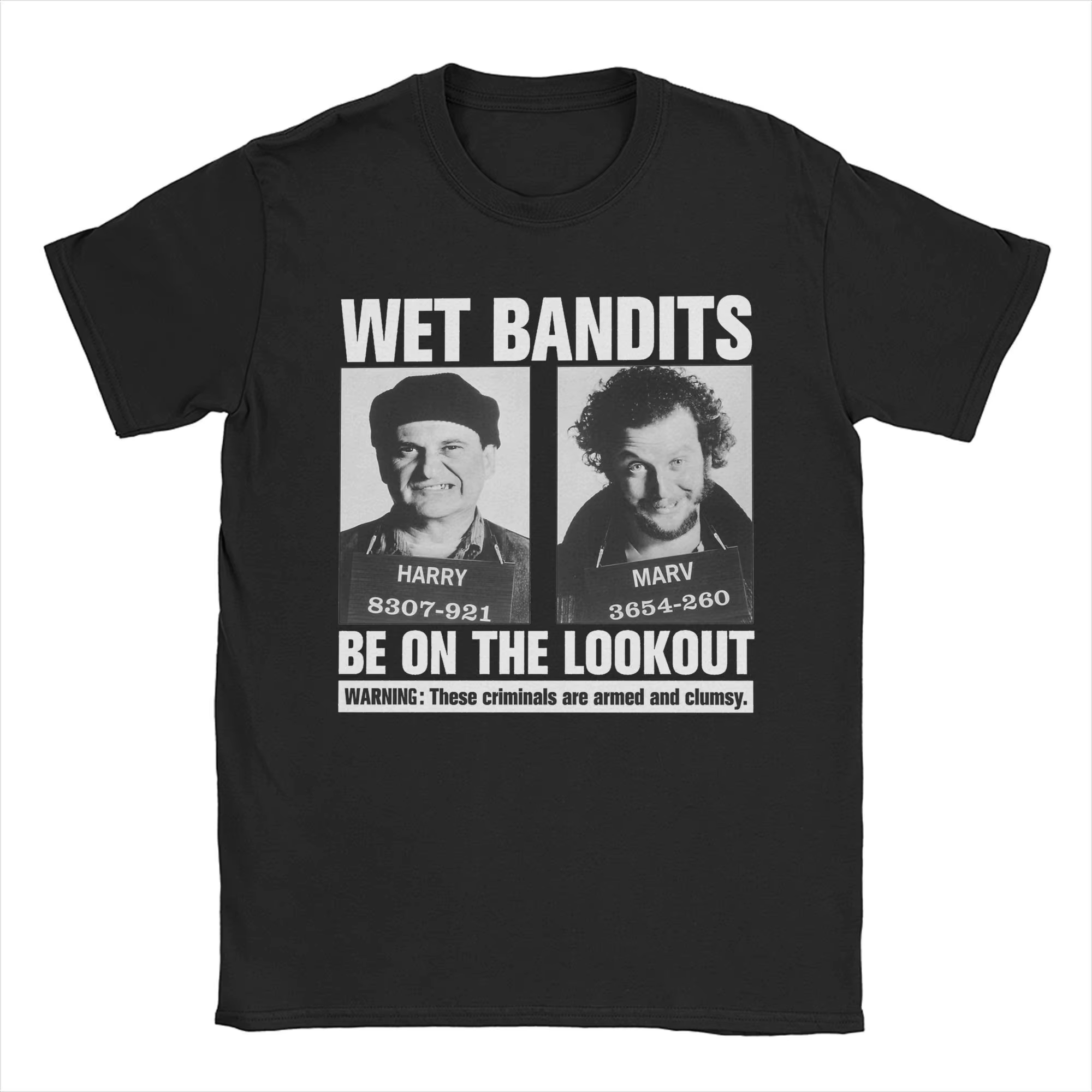 Home Alone-T-shirt à manches courtes et col rond pour homme, en pur coton, vintage, imprimé