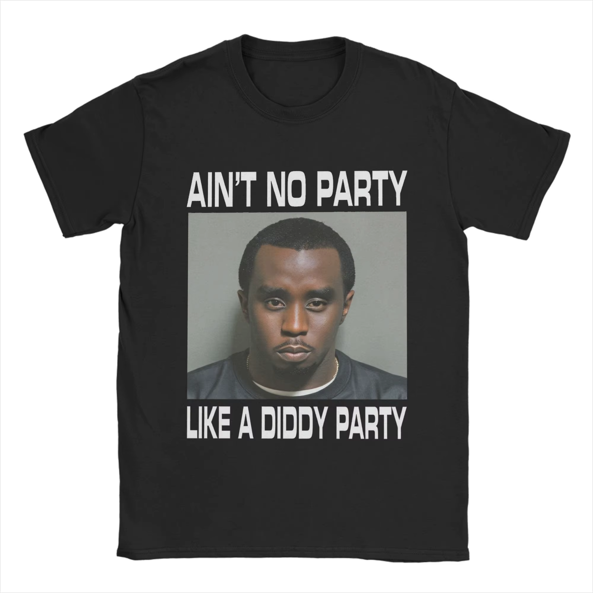 T-shirt rétro pour hommes Aint No Party Like a Diddy Party, vêtements 100% coton, t-shirt drôle à ma