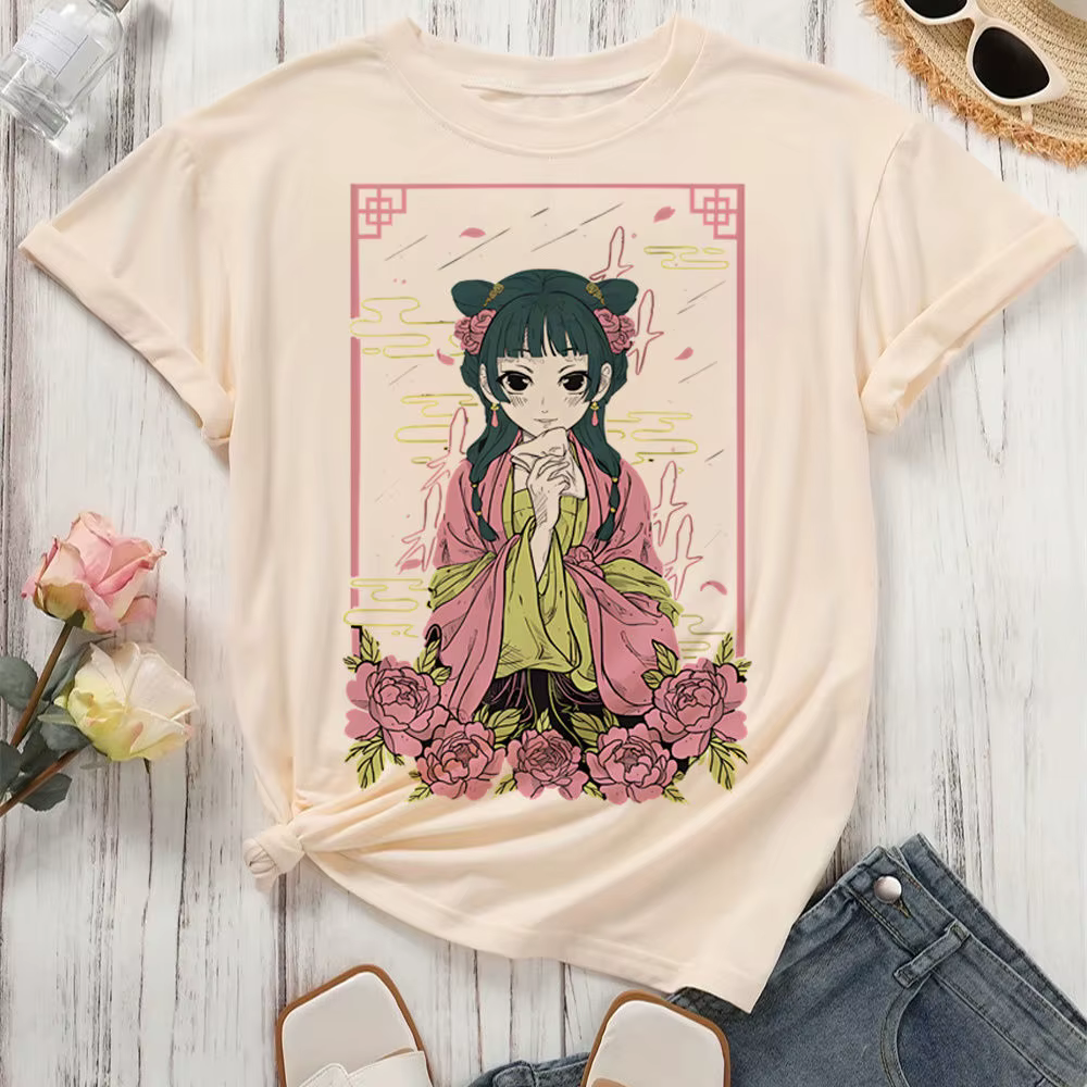 T-shirt Maomao the Apothecary Diaries pour fille, style gothique grunge, haut coloré, années 2000, v