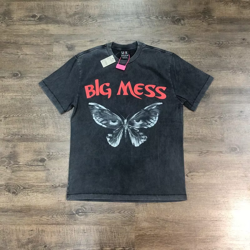 SAINT Of MICHAEL 1:1 mode qualité Streetwear papillon imprimé t-shirt surdimensionné 100% couverture