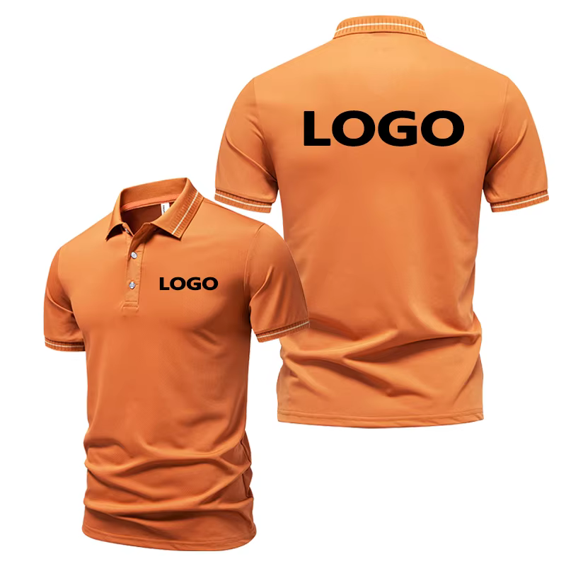 Polo d'été européen à manches courtes pour hommes et femmes, T-Shirt personnalisé imprimé, propre Lo