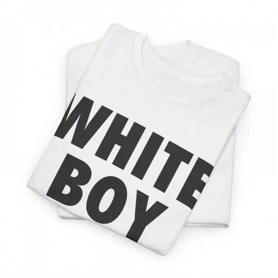 Blanc garçon de l'année t-shirts imprimé à manches courtes T-shirt rétro décontracté Streetwear Vint