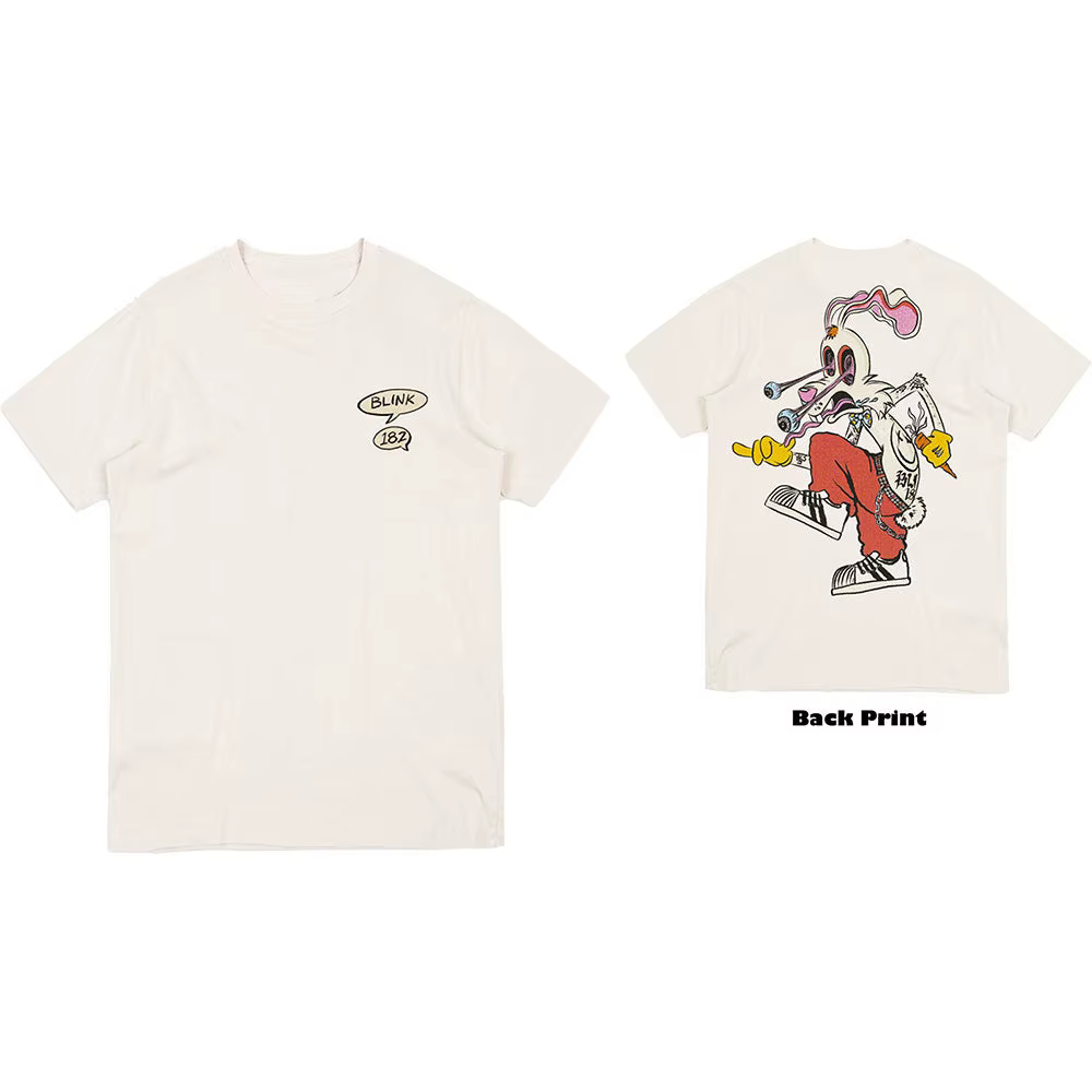 Roger Rabbit Blink-182 Band T-Shirt en coton avec motif pour hommes et femmes, Streetwear d'été