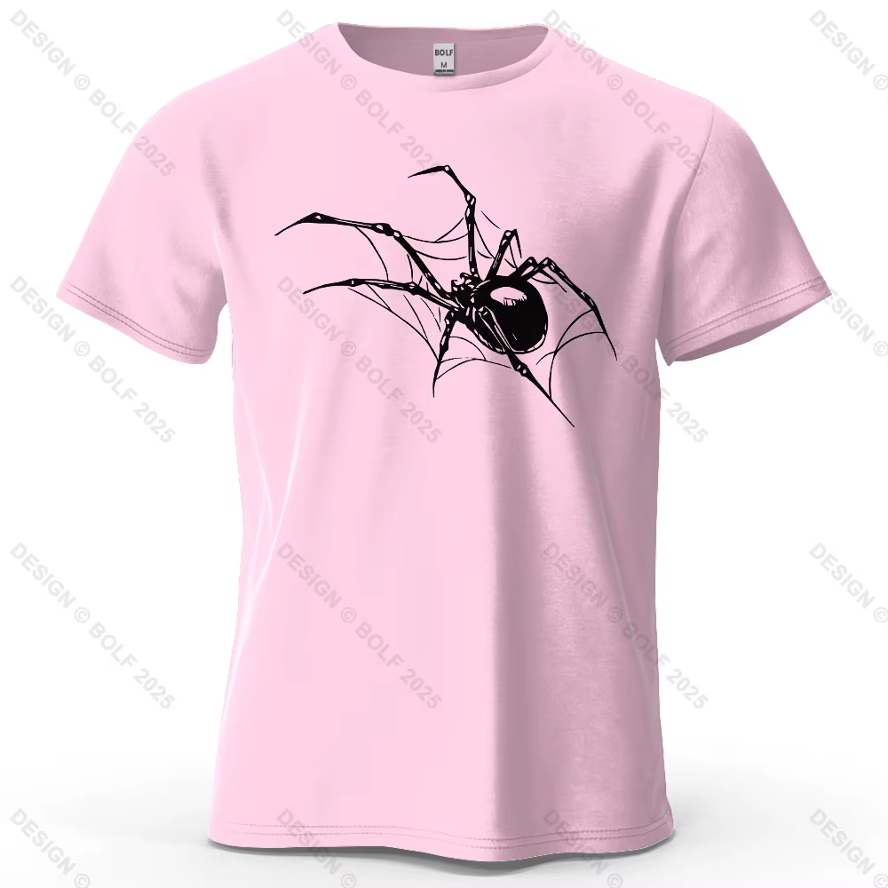 Spider élégant imprimé hommes T-Shirt 100% coton surdimensionné Cool graphique t-shirts pour haut po