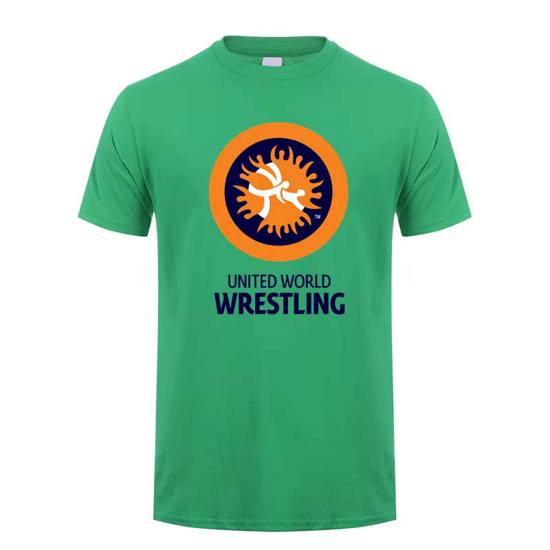 United World Wrestling T-shirt été hommes à manches courtes coton Cool UWW T-shirt Hip Hop haut T-sh