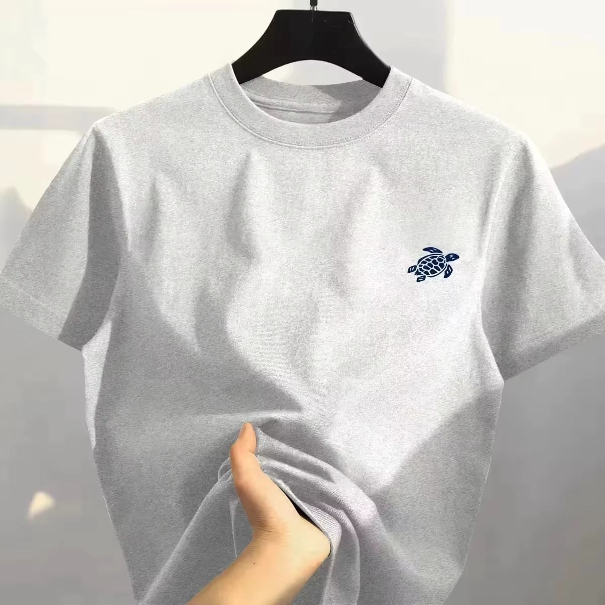 T-shirt décontracté unisexe en coton respirant et confortable de haute qualité, tendance été 2026, s