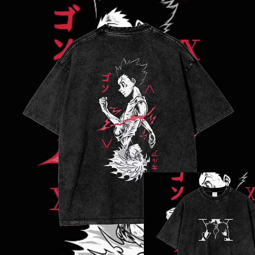 Hunter x Hunter T-shirt hommes Gon Freecss Troupe fantôme Killua Zoldyck hommes T-shirt été Vintage 
