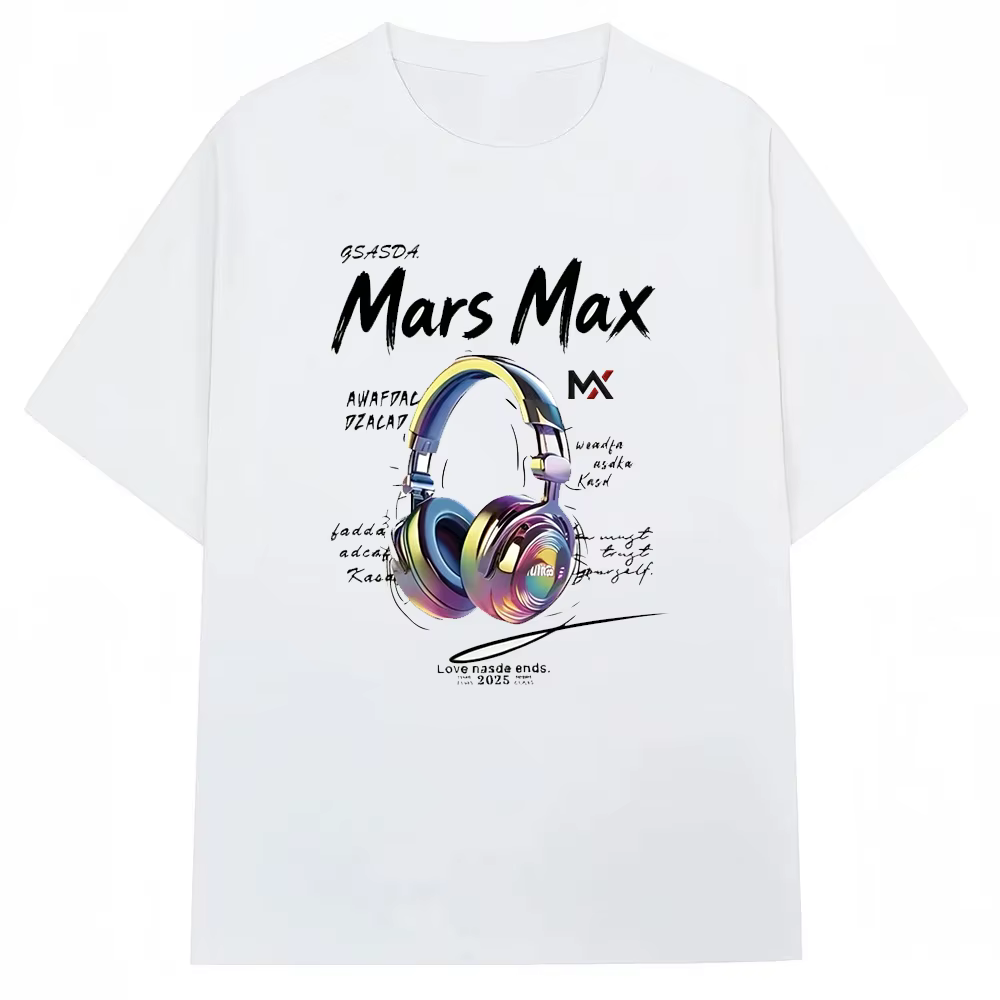 T-shirt polyvalent pour hommes de la marque MarsMax, imprimé couleur tendance, 100% coton, pour le s