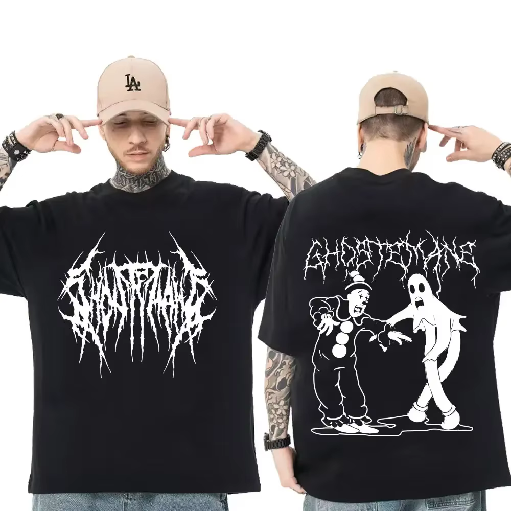 Hommes femmes imprimer T-shirt mode Hip Hop métal gothique Rock T-shirt ample Streetwear été ample S
