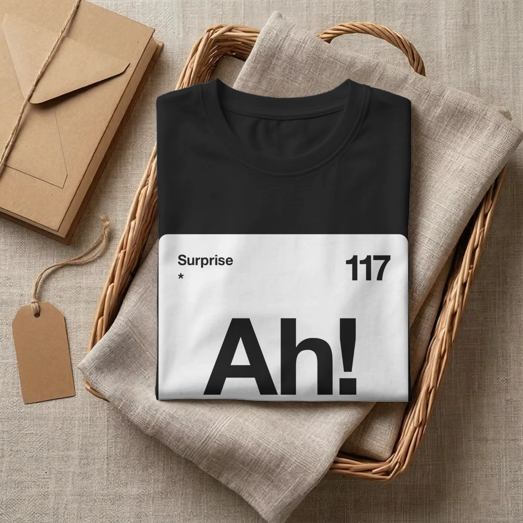 Ah! T-shirt décontracté en coton à col rond et manches courtes pour hommes et femmes, motif « L'Élém