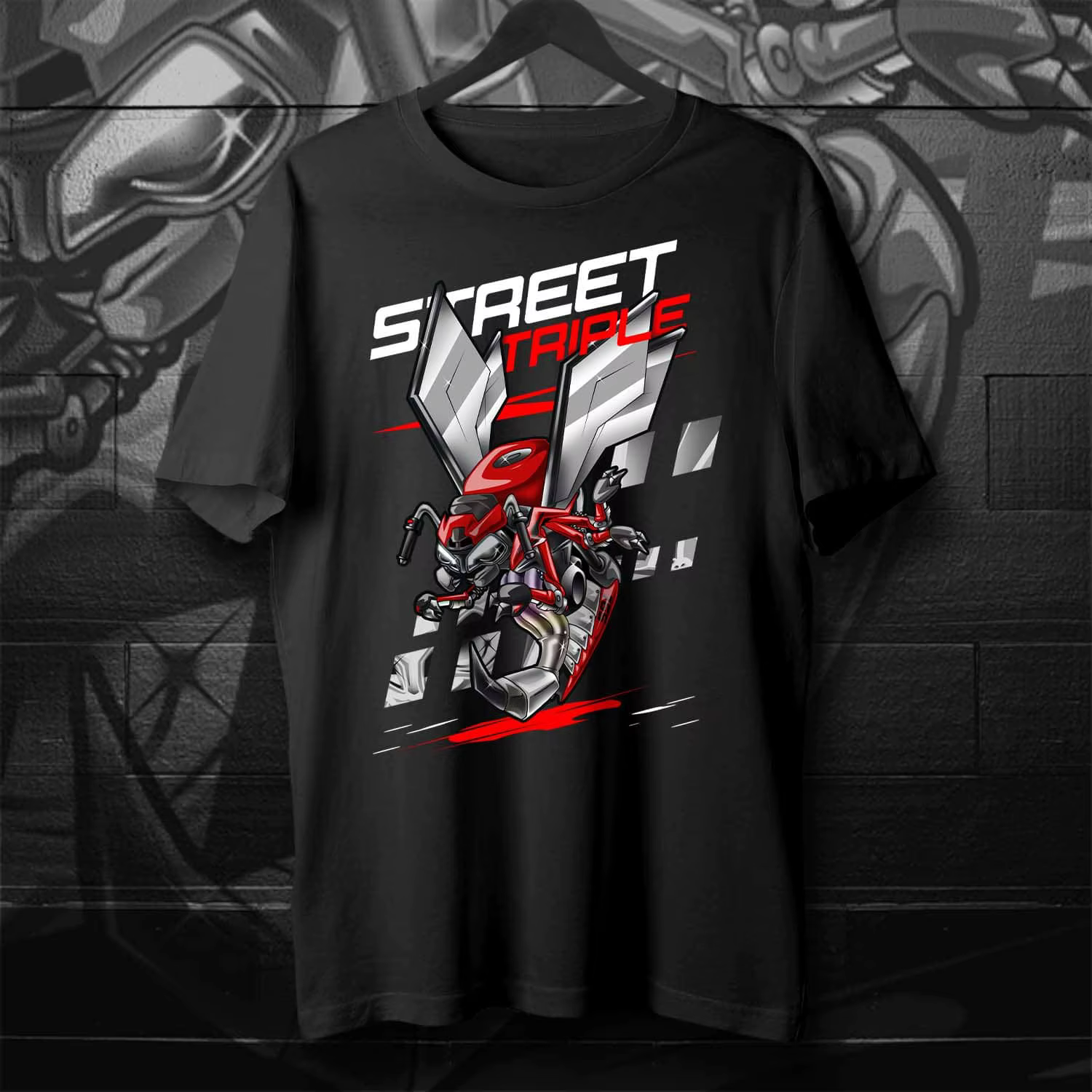 Classique moto rue Triple 765 R/RS guêpe Inspiration T-Shirt 100% coton col rond été à manches court
