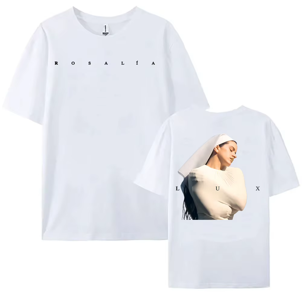 ROSALÍA LUX PHOTO T-shirts Femmes Hommes T-shirts À Manches Courtes Unisexe Streetwear Lâche Décontr