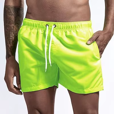 Maillot de bain pour hommes, short de bain à séchage rapide, maillot de bain respirant avec cordon d