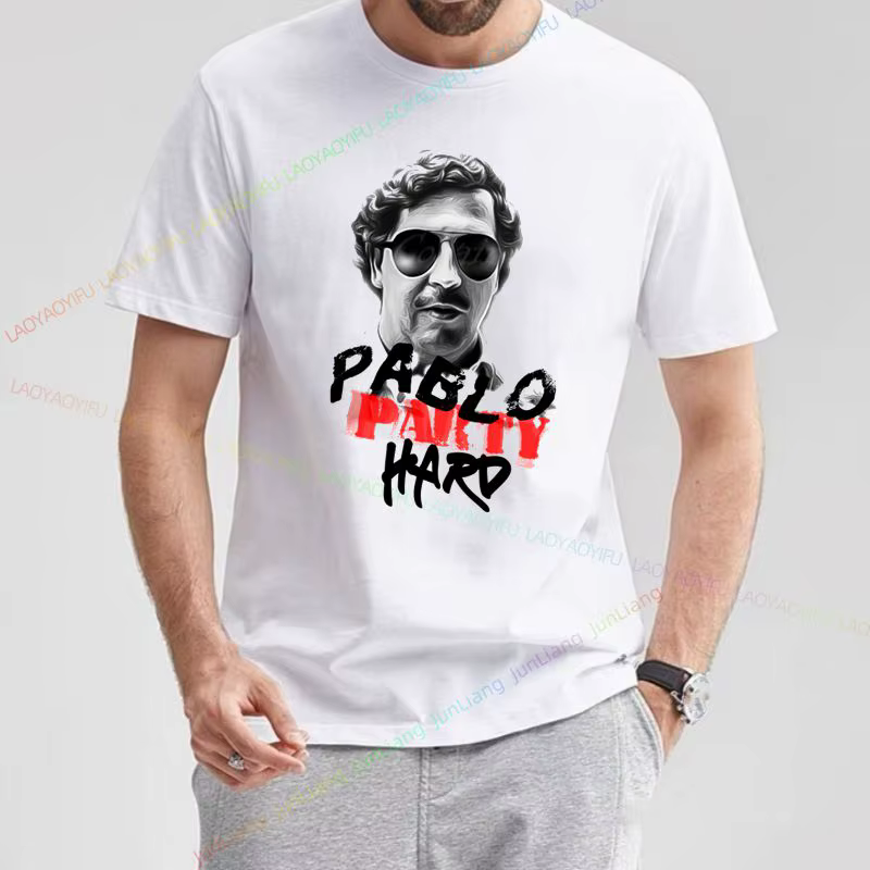 T-shirt unisexe à manches courtes et col rond Escobar Call for Men, chemise imprimée drôle, haut de