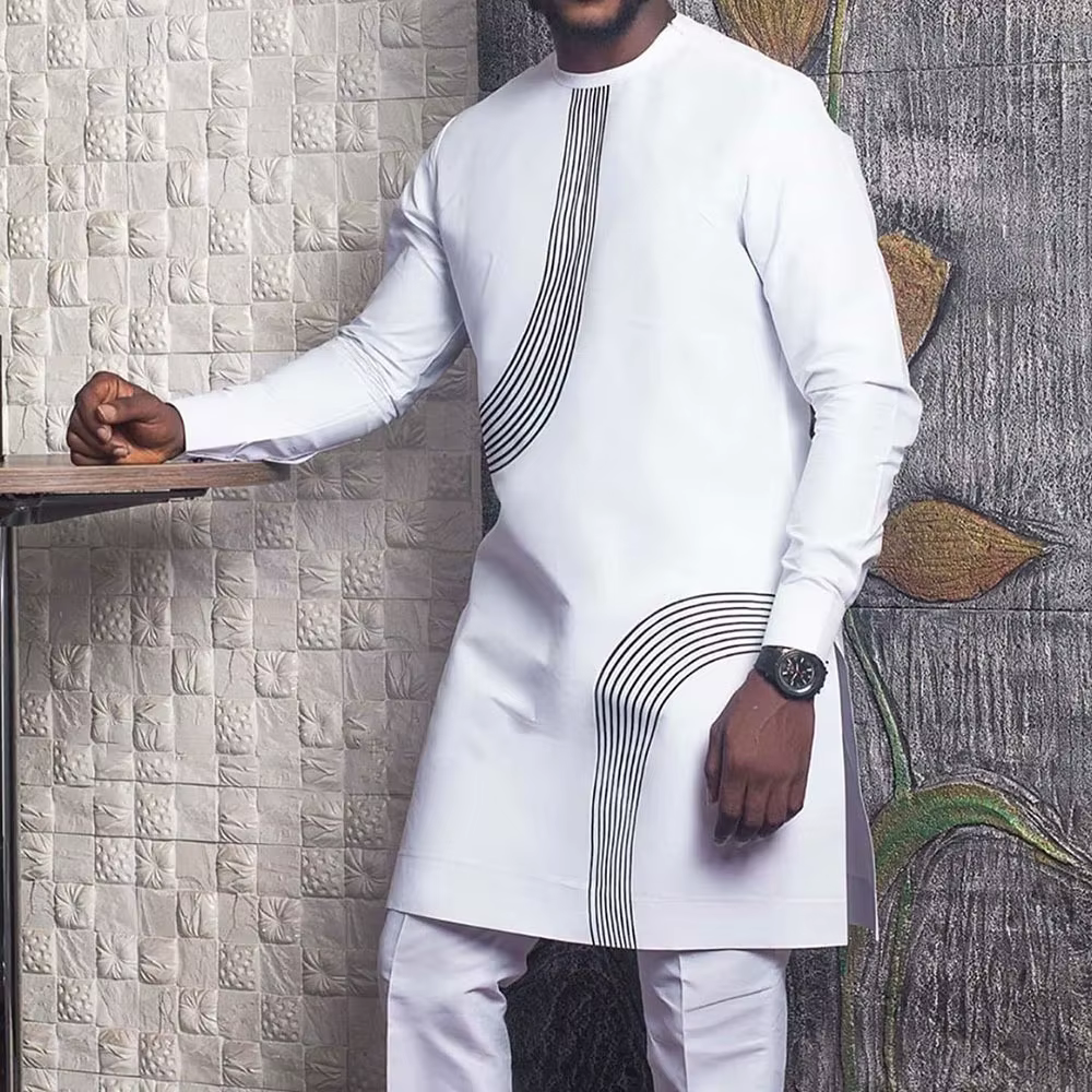 2026 hommes d'été T-Shirt africain mode cou imprimé à manches courtes T-Shirt afrique Dashiki Simple
