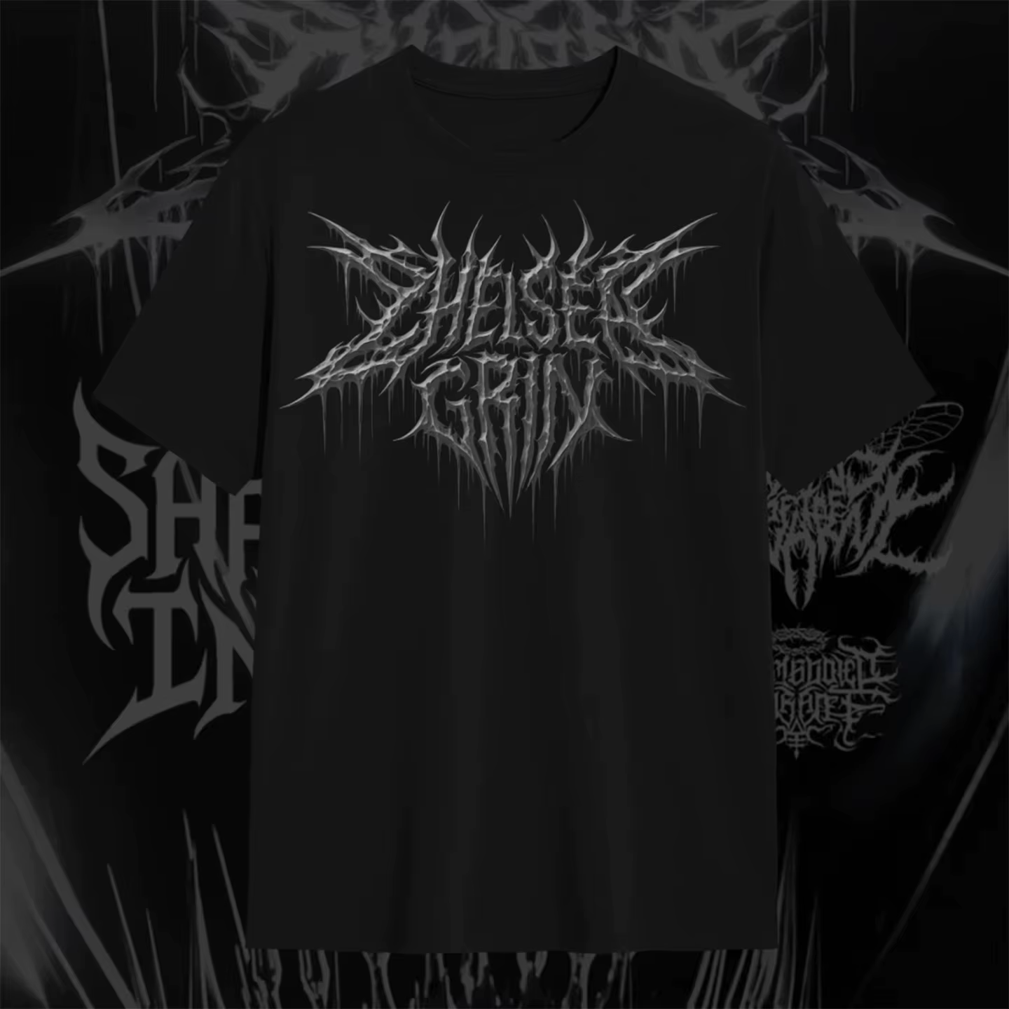 T-Shirt rétro Chelsea Grin Deathcore Band Dark Rock, style européen, en coton, graphique, pour homme