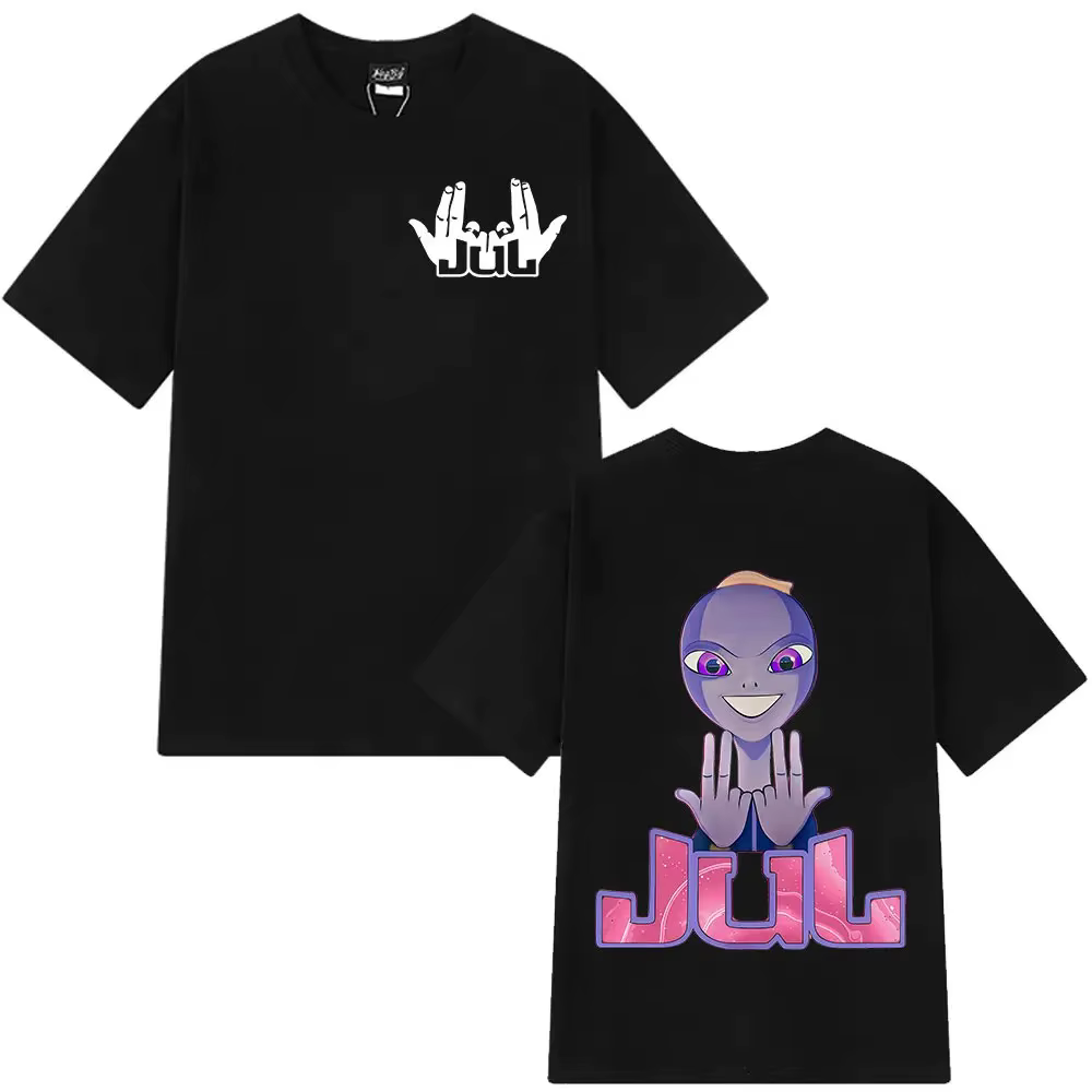 T-shirt graphique vintage Jul Rapper, T-shirt unisexe tendance Hip Hop, haut esthétique en coton à m