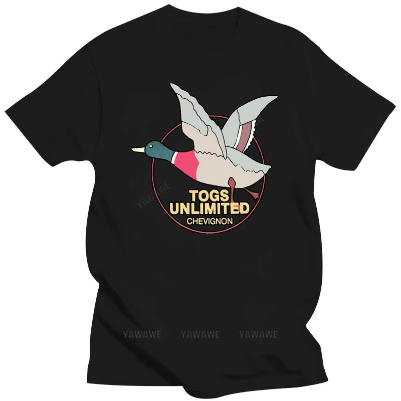 T-shirt Togs Unlimited Chevignon Duck Logo S pour hommes et femmes, coton décontracté, chemise à col