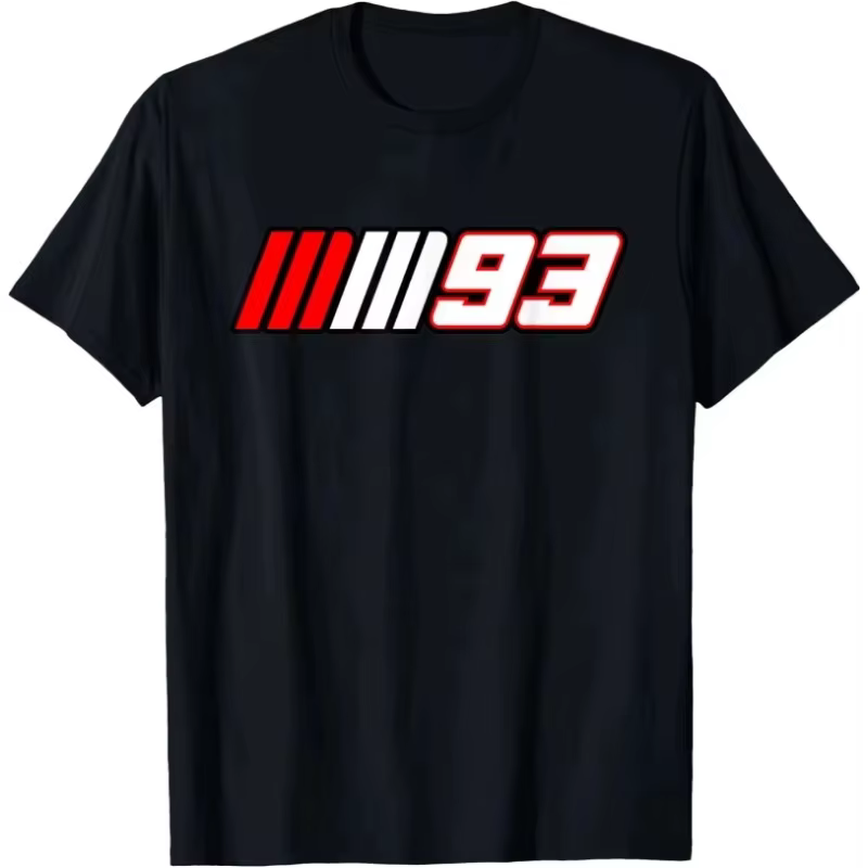 S-5XL2026 Nouvelle Collection Été Moto Course Automobile N° T-shirt imprimé graphique 93, mode, lois