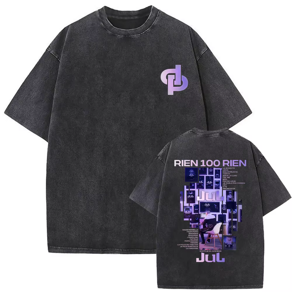 Love Jul 2025 Merch lavé Vintage T-shirt hommes femmes mode Rap Pop musique Streetwear homme Hip Hop