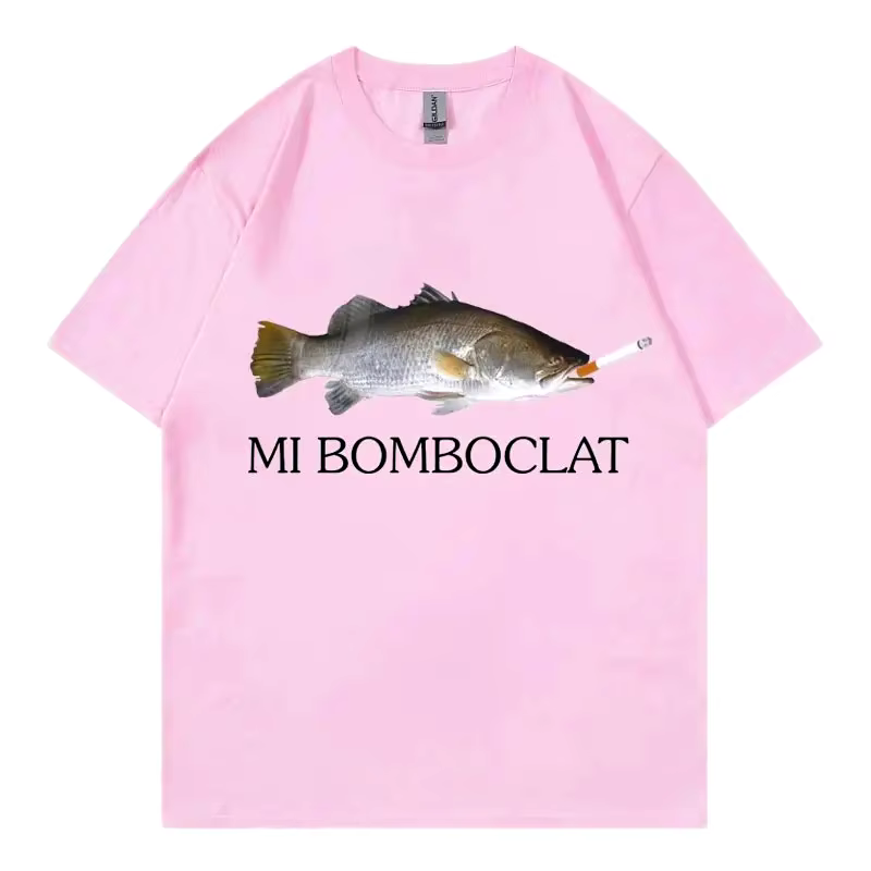 T-shirt manches courtes femme, humoristique, bombardier, poisson, Meme, tendance, Y2k, Style Vintage