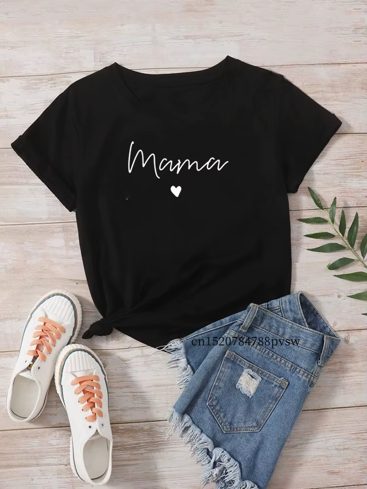 T-shirt assortis pour mère et fille, vêtements pour maman et bébé