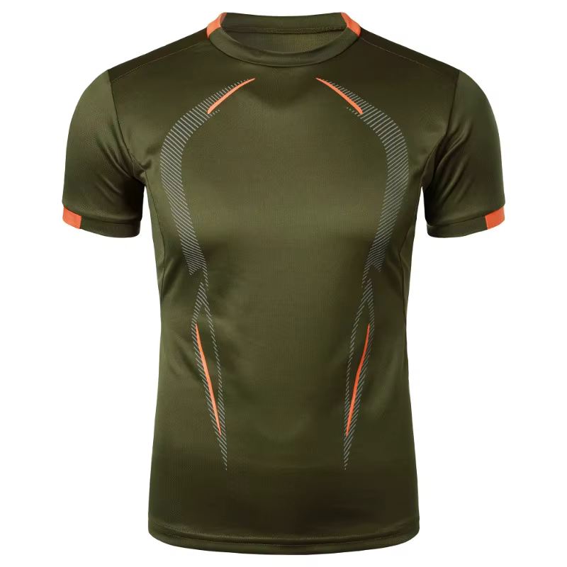 T-shirt respirant pour hommes, haut de Jogging à séchage rapide, léger, d'entraînement, de Fitness,