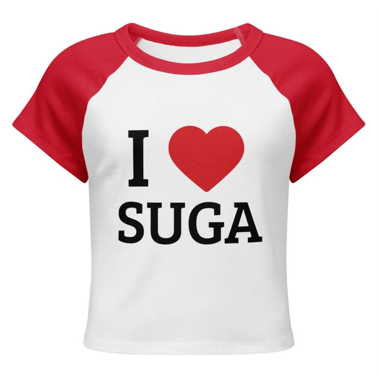 T-shirt I Love Suga, t-shirt graphique pour fans de K-Pop, unisexe, streetwear décontracté, cadeau p
