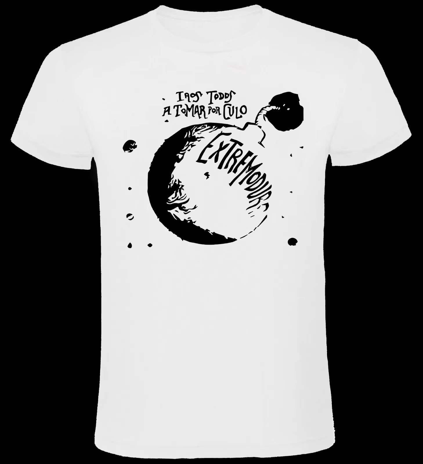 T-shirt imprimé avec motif de musique rock unique Extremoduro, unisexe, à manches courtes, style rét