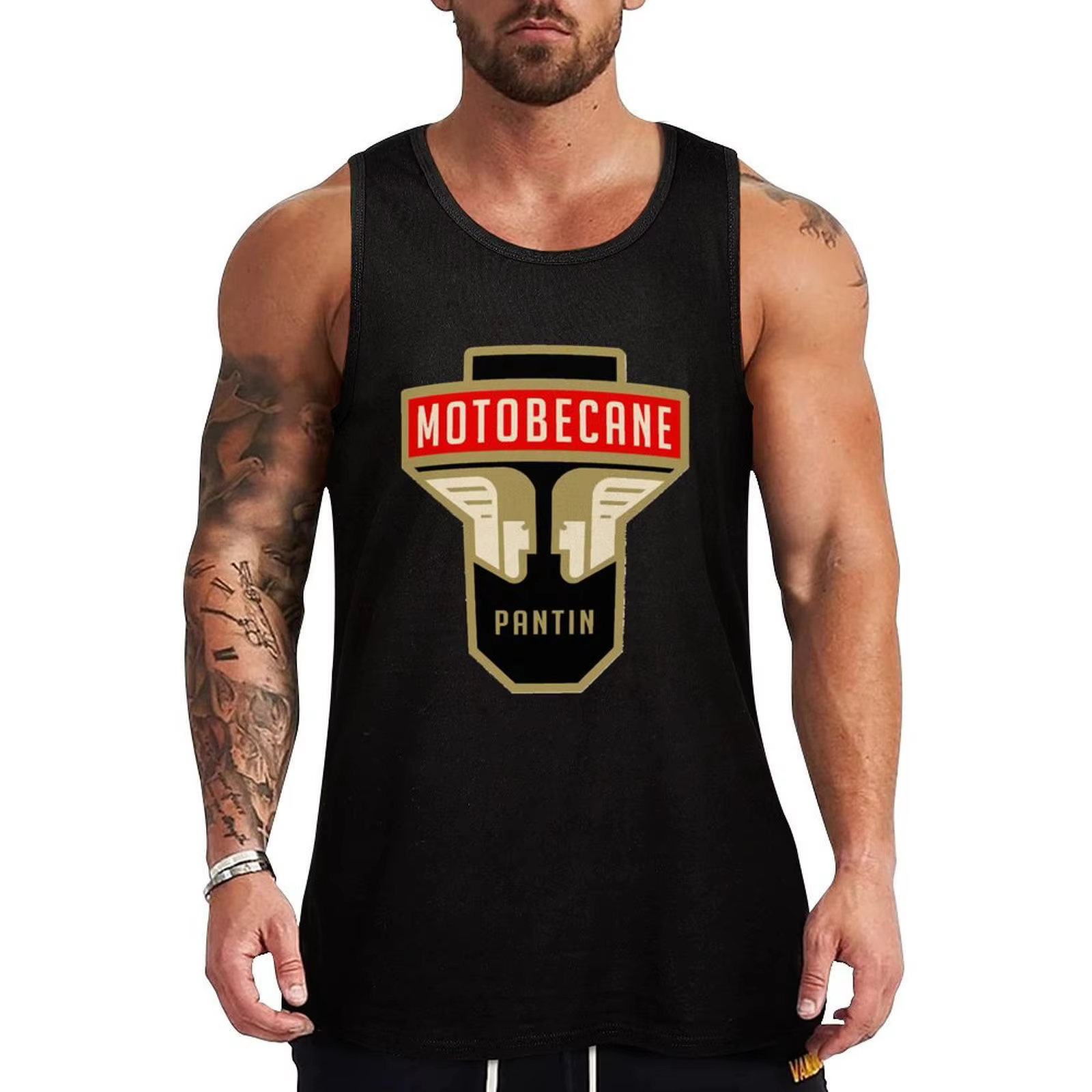 Motobecane Headstock Tank Top Active Tank Top Léger pour l'entraînement et la gym sans manches