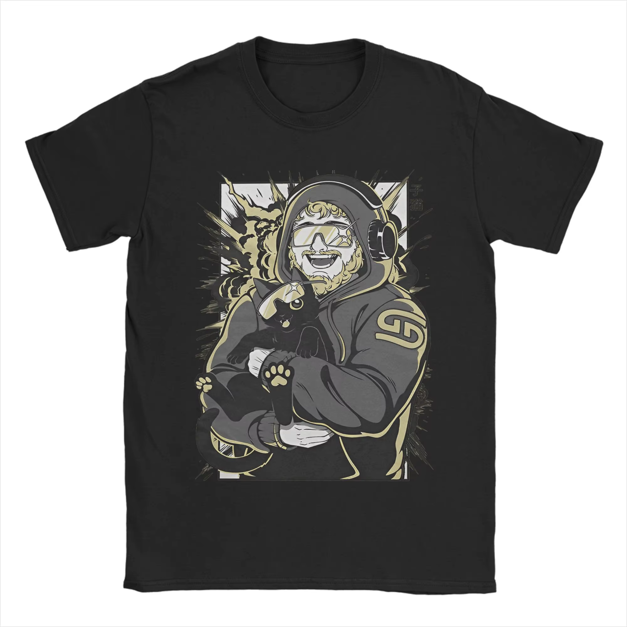 T-Shirts pour hommes caseoh merch Vintage coton T-Shirts à manches courtes t-shirt col rond vêtement