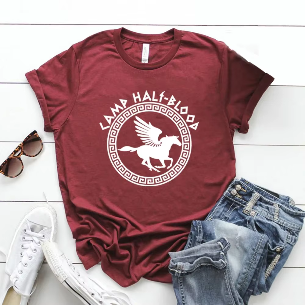 Camp demi-sang T-shirts automne formation Camp jeu t-shirt Halloween cadeau magique Percy Jackson ch