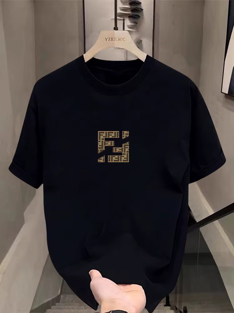 T-shirt à manches courtes col rond en pur coton pour hommes et femmes, motif tendance familial print