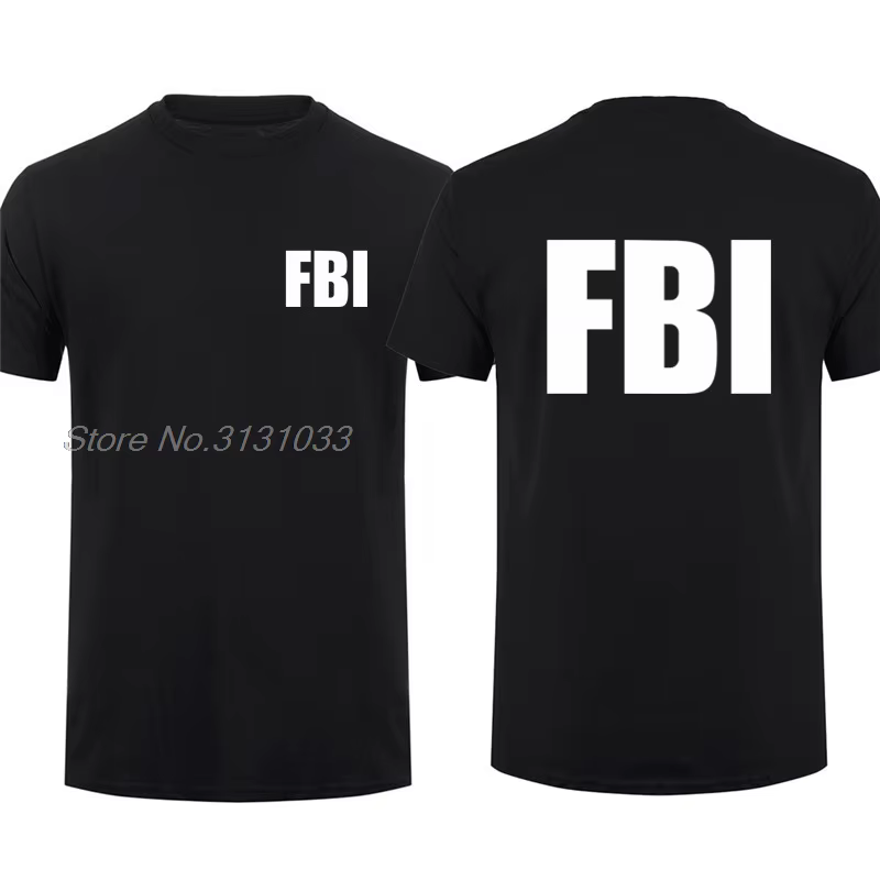 FBI T-shirt homme Cool états-unis T-shirt à manches courtes FBI hommes T-shirt hauts coton T-shirt H