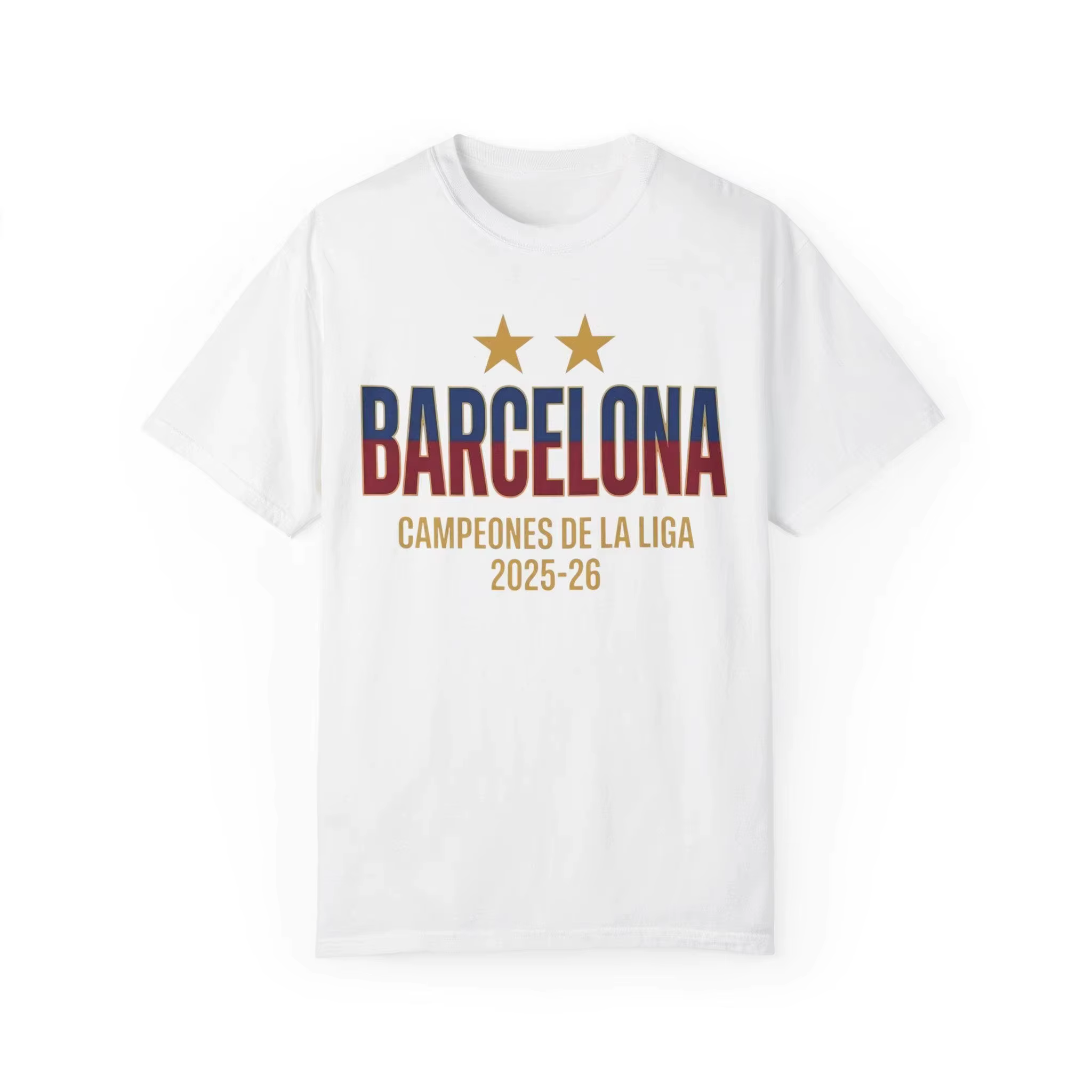 T-shirt unisexe en coton coupe ample à col rond et manches courtes – Collection Été 2026 Barcelone C