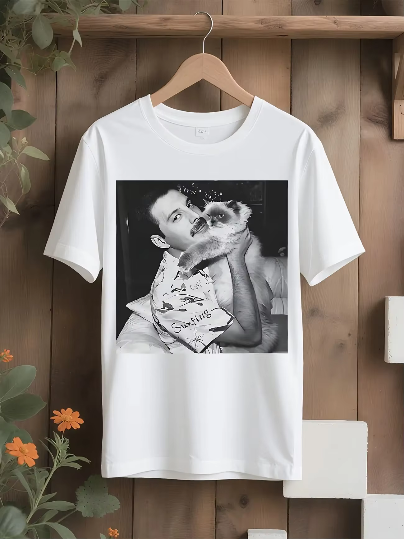 T-shirt Freddie Mercury Tiffany pour femmes et hommes, en coton, tendance vintage rétro, portrait, H