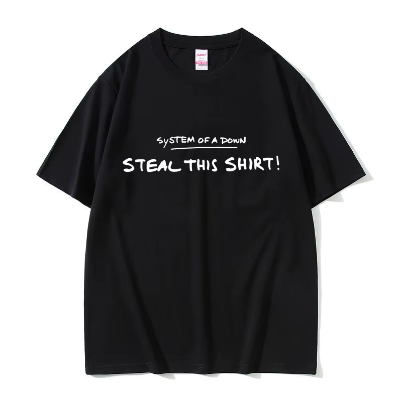 T-shirt humoristique « System of A Down Steal This Shirt » pour hommes et femmes, style décontracté 