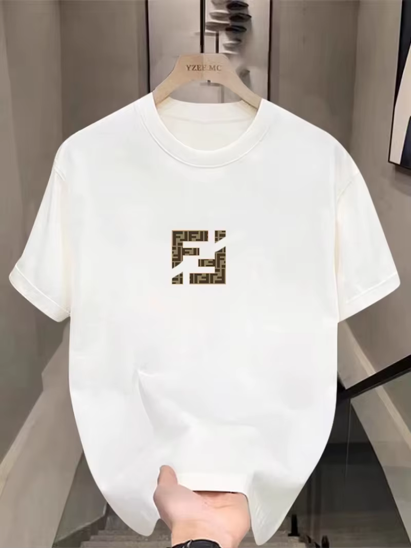 T-shirt à manches courtes col rond en pur coton pour hommes et femmes, motif tendance familial print