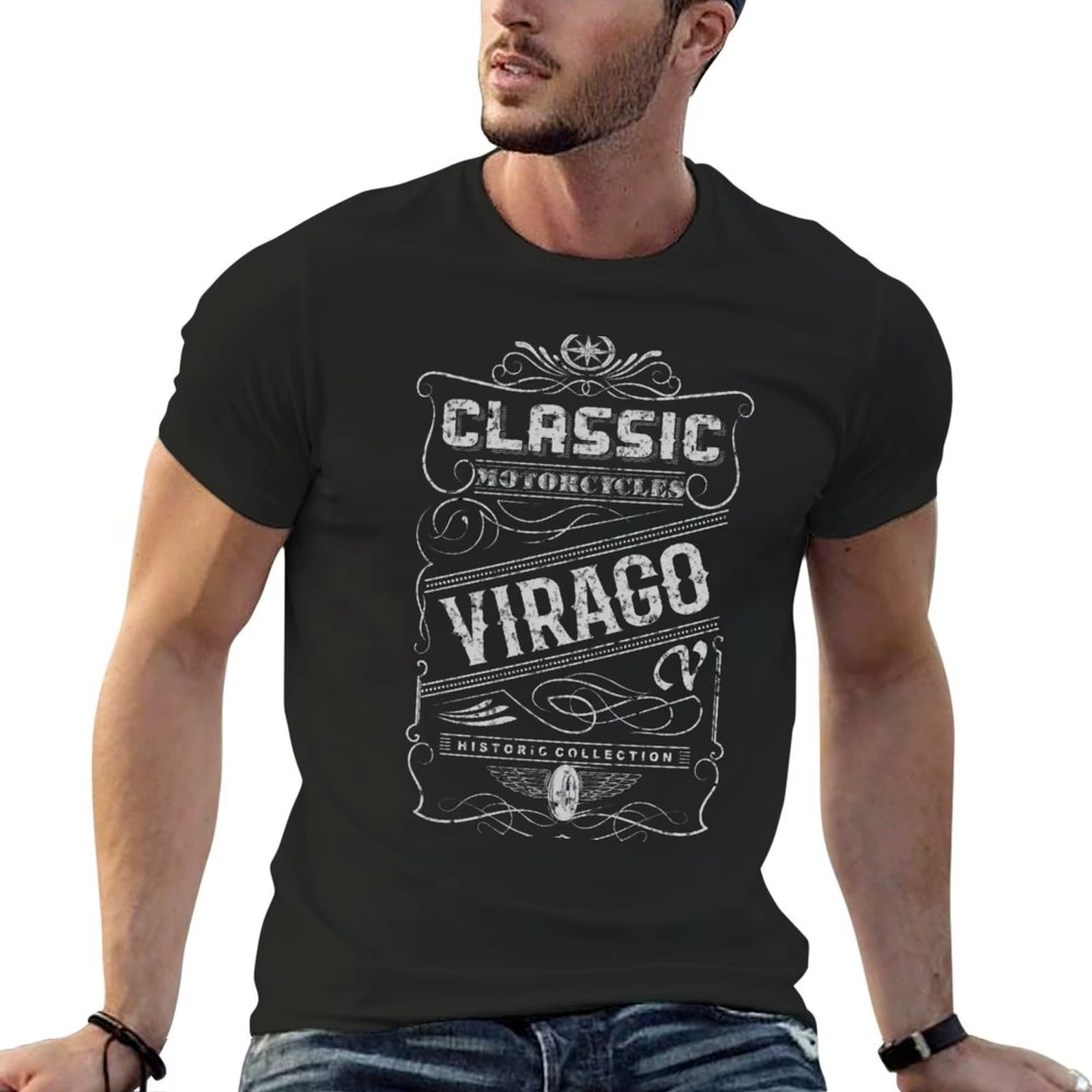 Virago-T-shirt graphique vierge pour hommes, chemises graphiques, sublime, drôle, historique, person