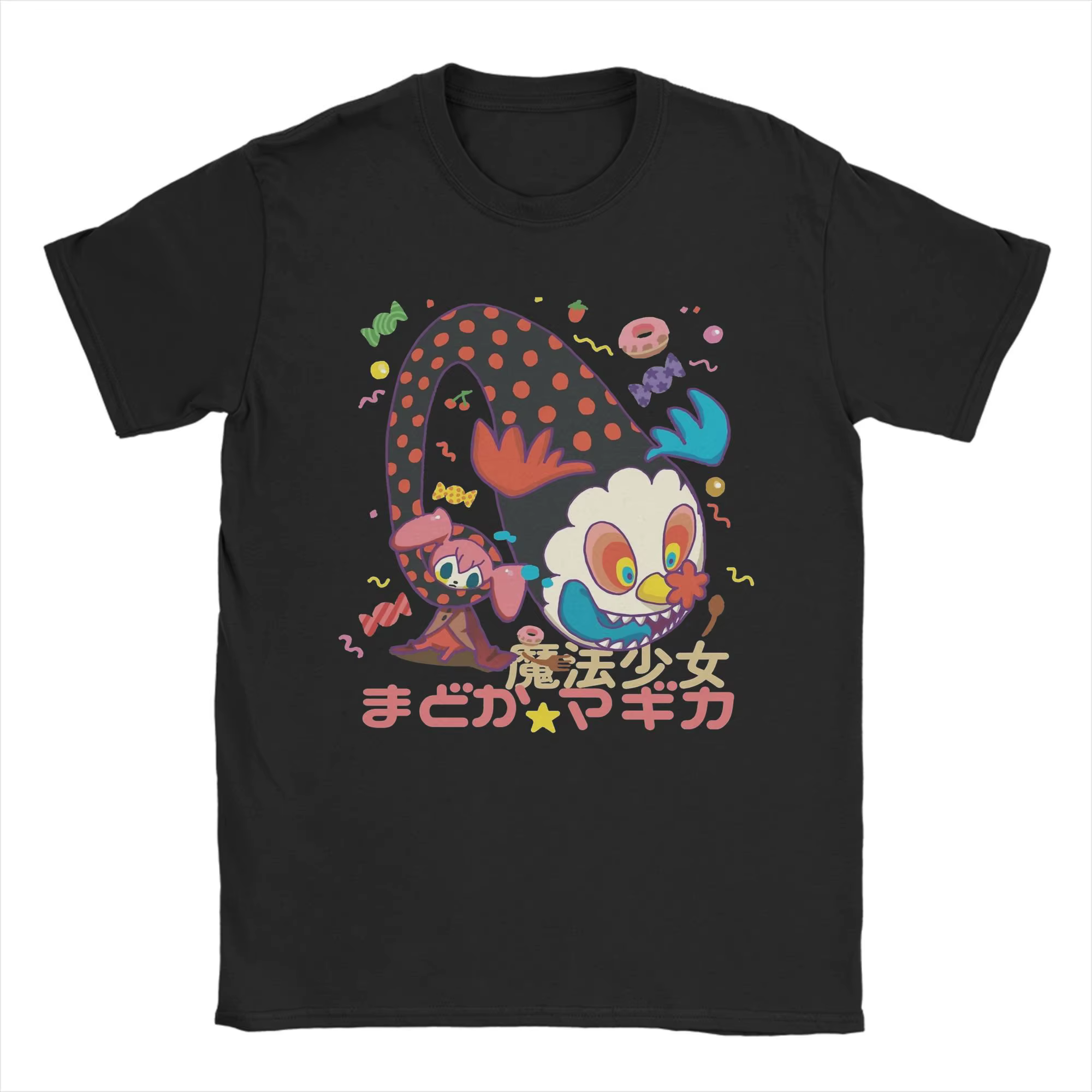 Dessert sorcière Charlotte t-shirt hommes coton T-Shirts décontractés col rond Madoka Magica Anime T