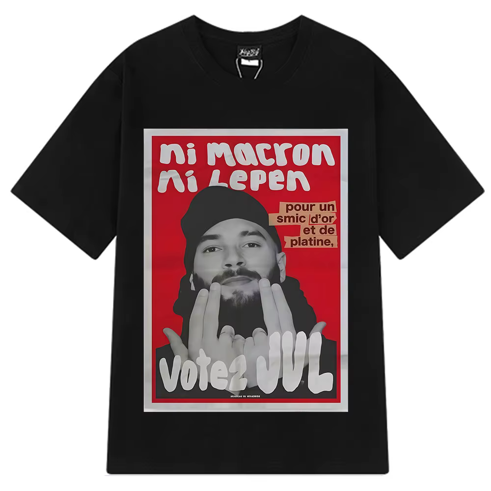 Rappeur français Vote JUL mode graphique T-shirts hommes femmes Hip-hop T-shirt à manches courtes dé