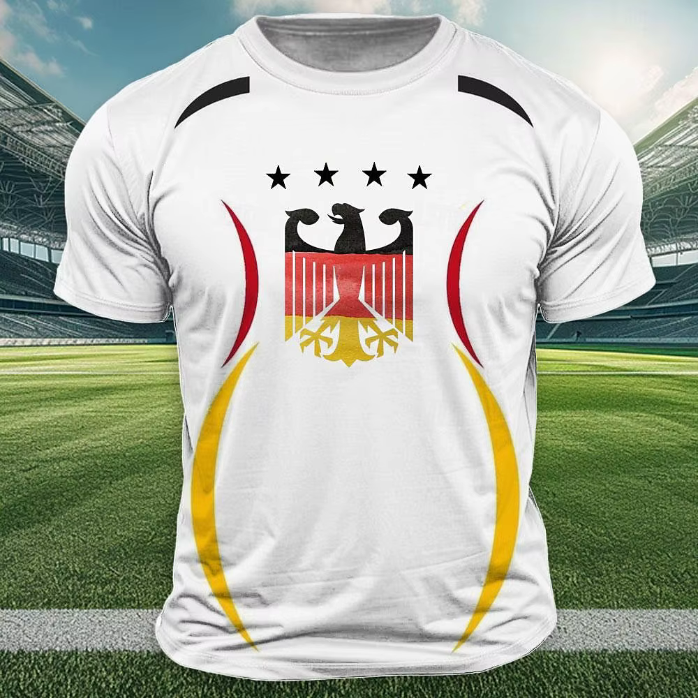Allemagne drapeau National impression t-shirt pour hommes en plein air Jersey hauts de sport décontr
