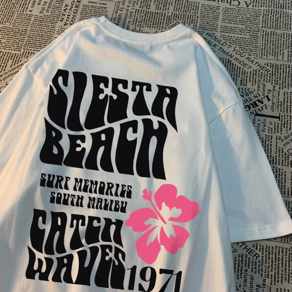 Sieste plage attraper vagues 1971 hommes femmes T-Shirts respirant été T-Shirts rue coton vêtements 