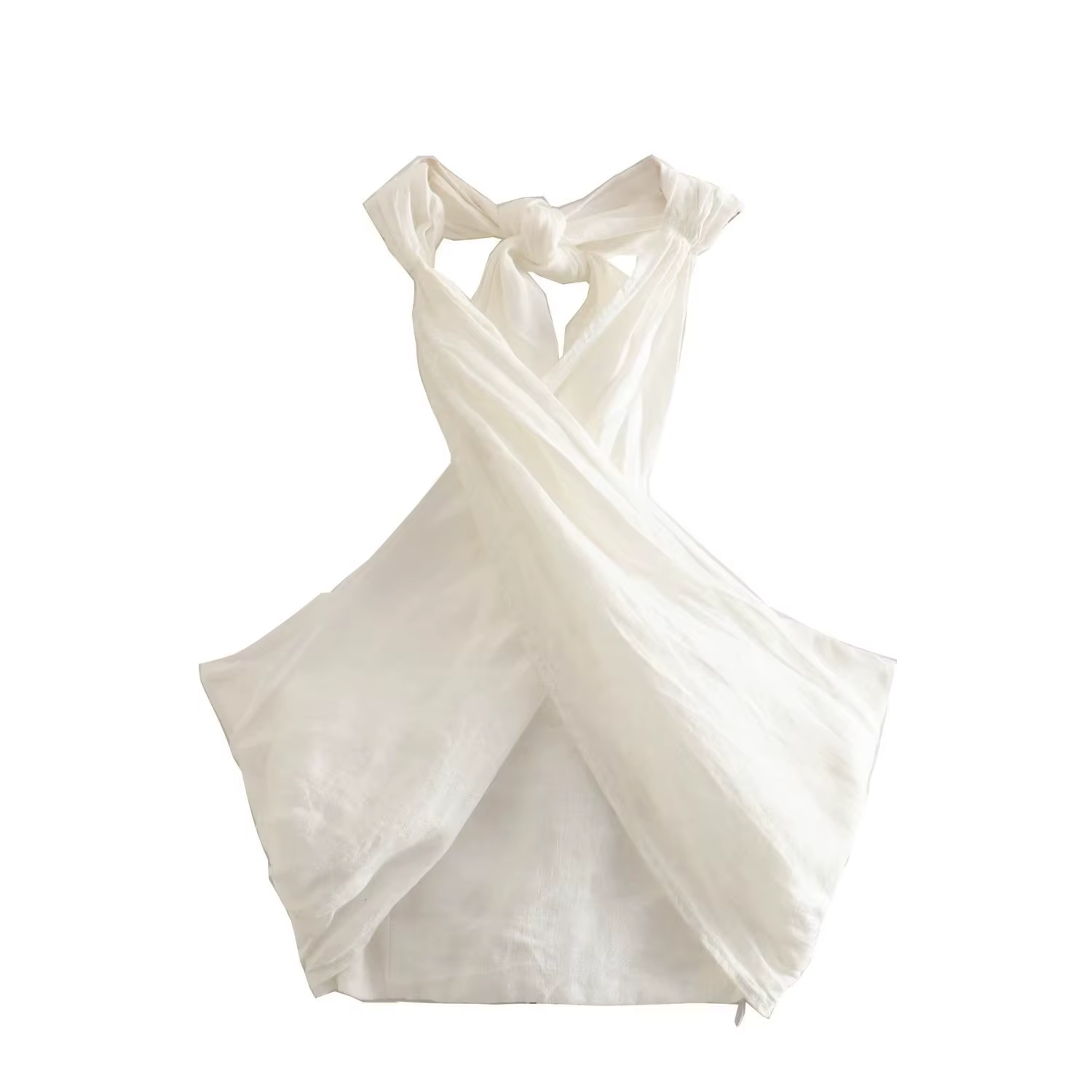 Boho Beach Wear-Haut court en fibre licou pour femmes, chemisiers sexy, chemisier d'été décontracté,